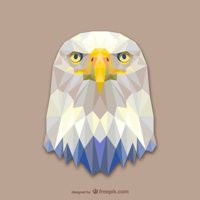 Vector geometric animals: Eagle