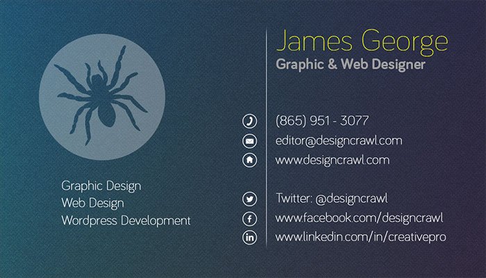 Textured Business Card Template Side 2