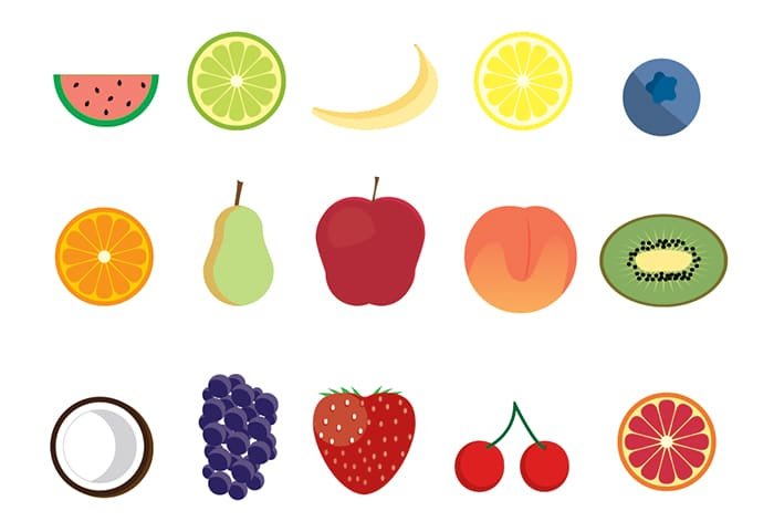 15 Free Fruit Icons (Ai + PNG + SVG)