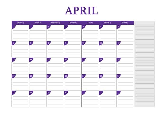 2015 desktop calendar template - Print