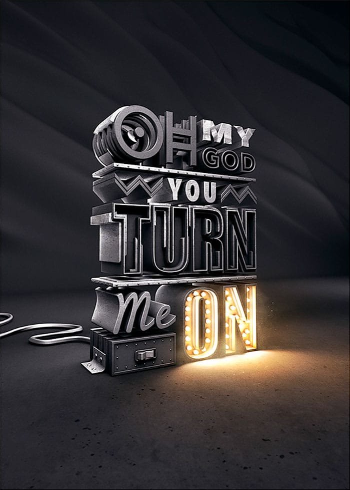 turn-me-on typography 3D