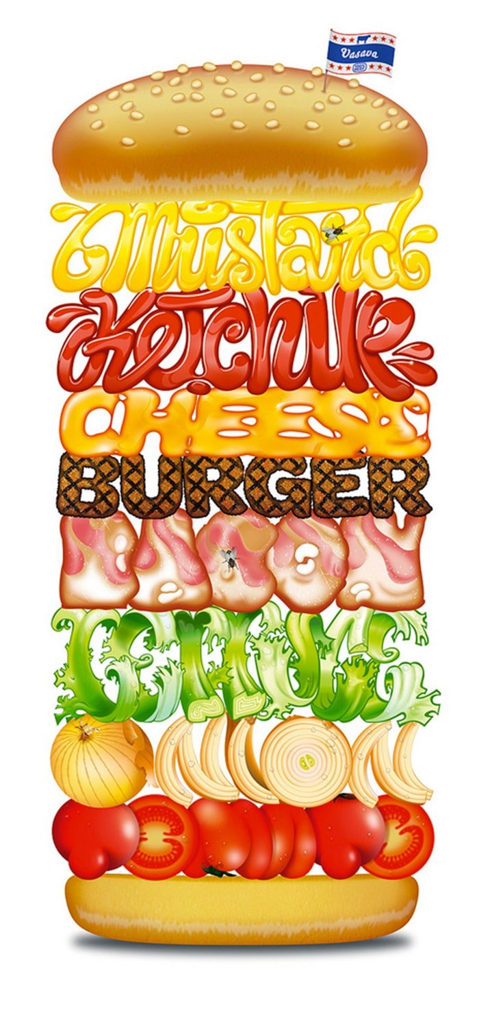 burger - cool typography examples