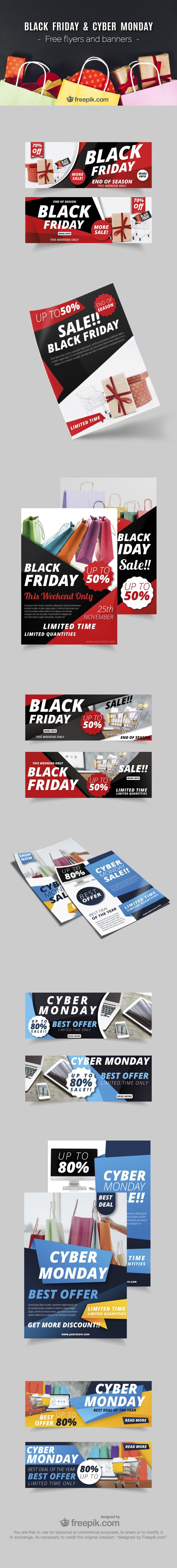 Black Friday Flyers and websites banners
